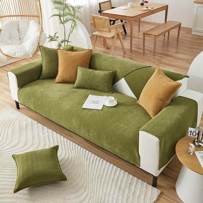 Perin Herringbone Chenille Couch Cover – Stylish Pet-Friendly Slipcover Protector