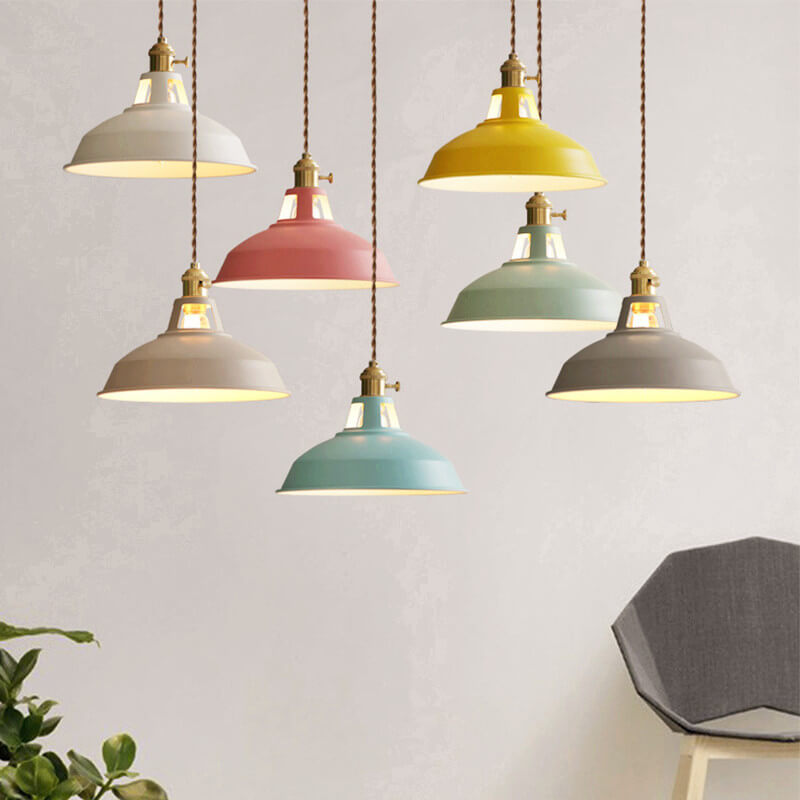 Ivy Industrial Colorful Pendant Light – Vibrant Design for Modern Spaces