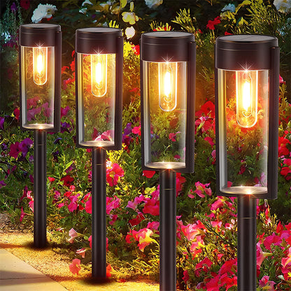 Evergreen Solar Garden Lights – Waterproof Adjustable Stake Design for Outdoor Spaces