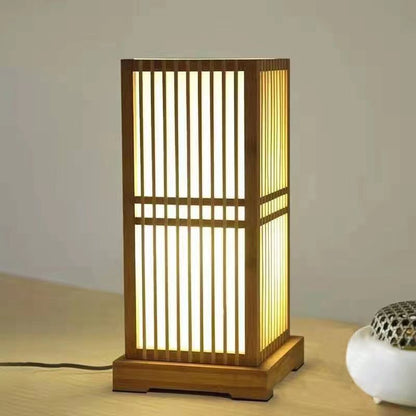 Jade Minimalist Bamboo Table Lamp – Modern Design for Cozy Bedrooms