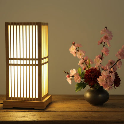 Jade Minimalist Bamboo Table Lamp – Modern Design for Cozy Bedrooms