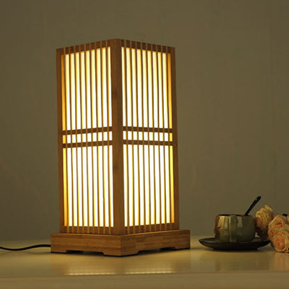 Jade Minimalist Bamboo Table Lamp – Modern Design for Cozy Bedrooms