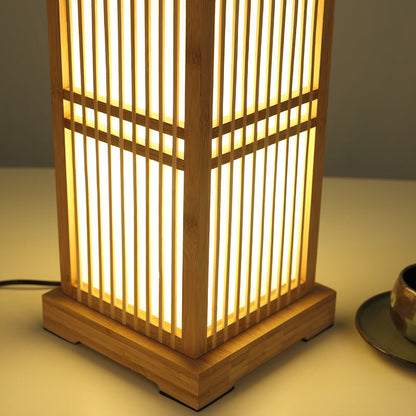 Jade Minimalist Bamboo Table Lamp – Modern Design for Cozy Bedrooms