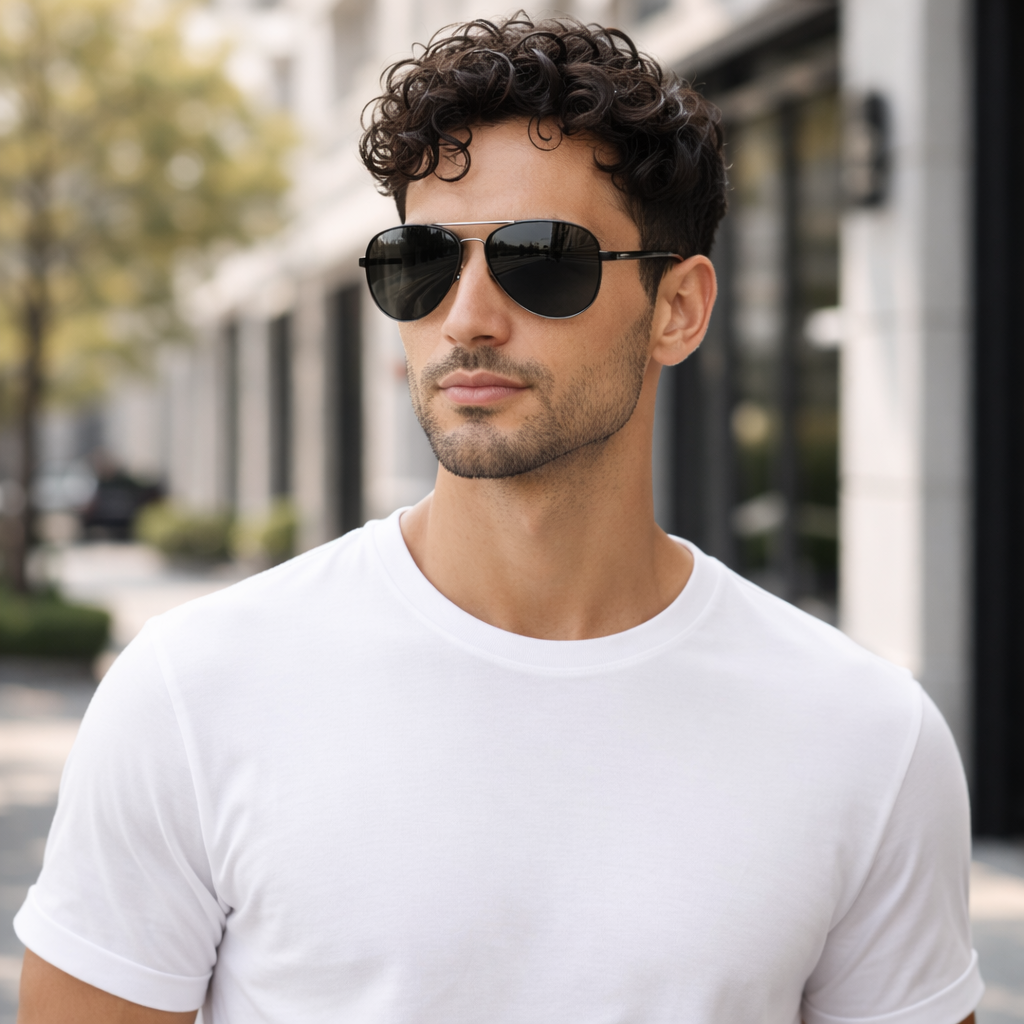 Jadon Men's Polarized Aviator Sunglasses – UV400 Protection for Outdoor Use