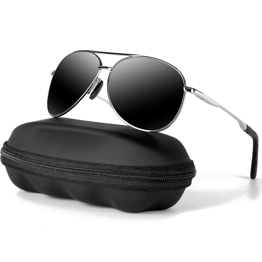 Jadon Men's Polarized Aviator Sunglasses – UV400 Protection for Outdoor Use