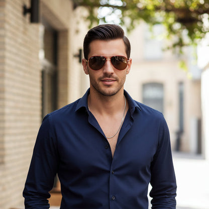 Capri Aviator Men's Sunglasses – Stylish Pilot Design with UV400 Protection