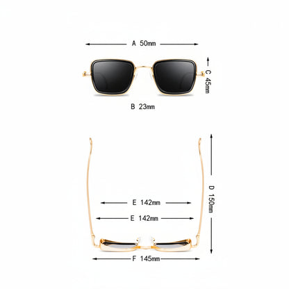 Novak Men's Sunglasses – Unique Square Steampunk Design with UV Protection
