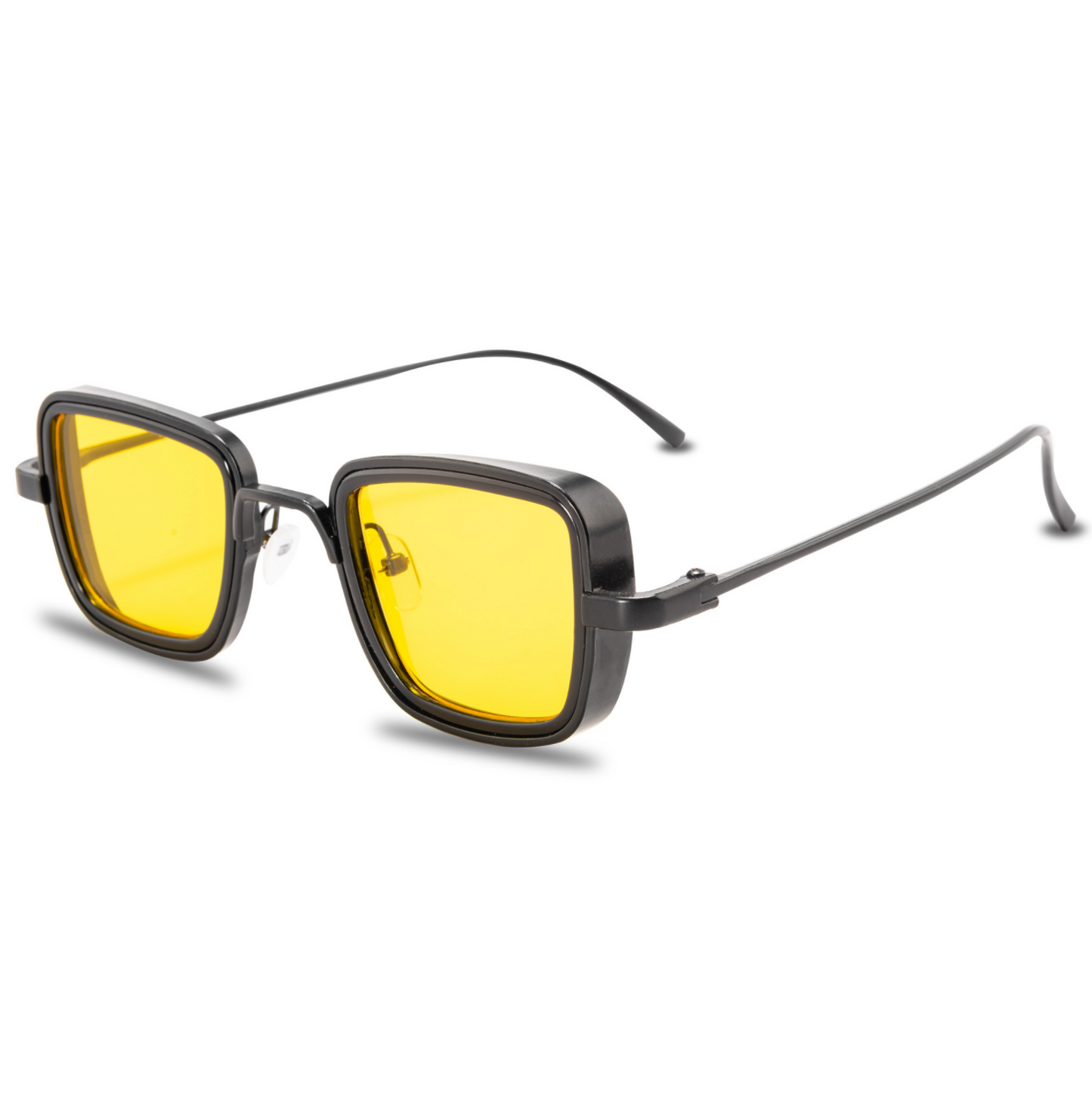 Novak Men's Sunglasses – Unique Square Steampunk Design with UV Protection