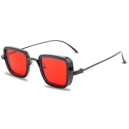 Novak Men's Sunglasses – Unique Square Steampunk Design with UV Protection