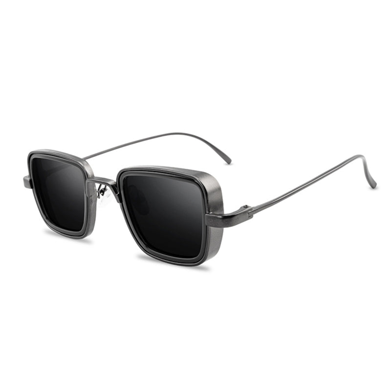 Novak Men's Sunglasses – Unique Square Steampunk Design with UV Protection
