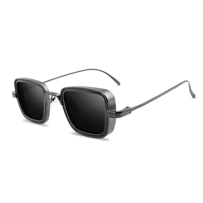 Novak Men's Sunglasses – Unique Square Steampunk Design with UV Protection