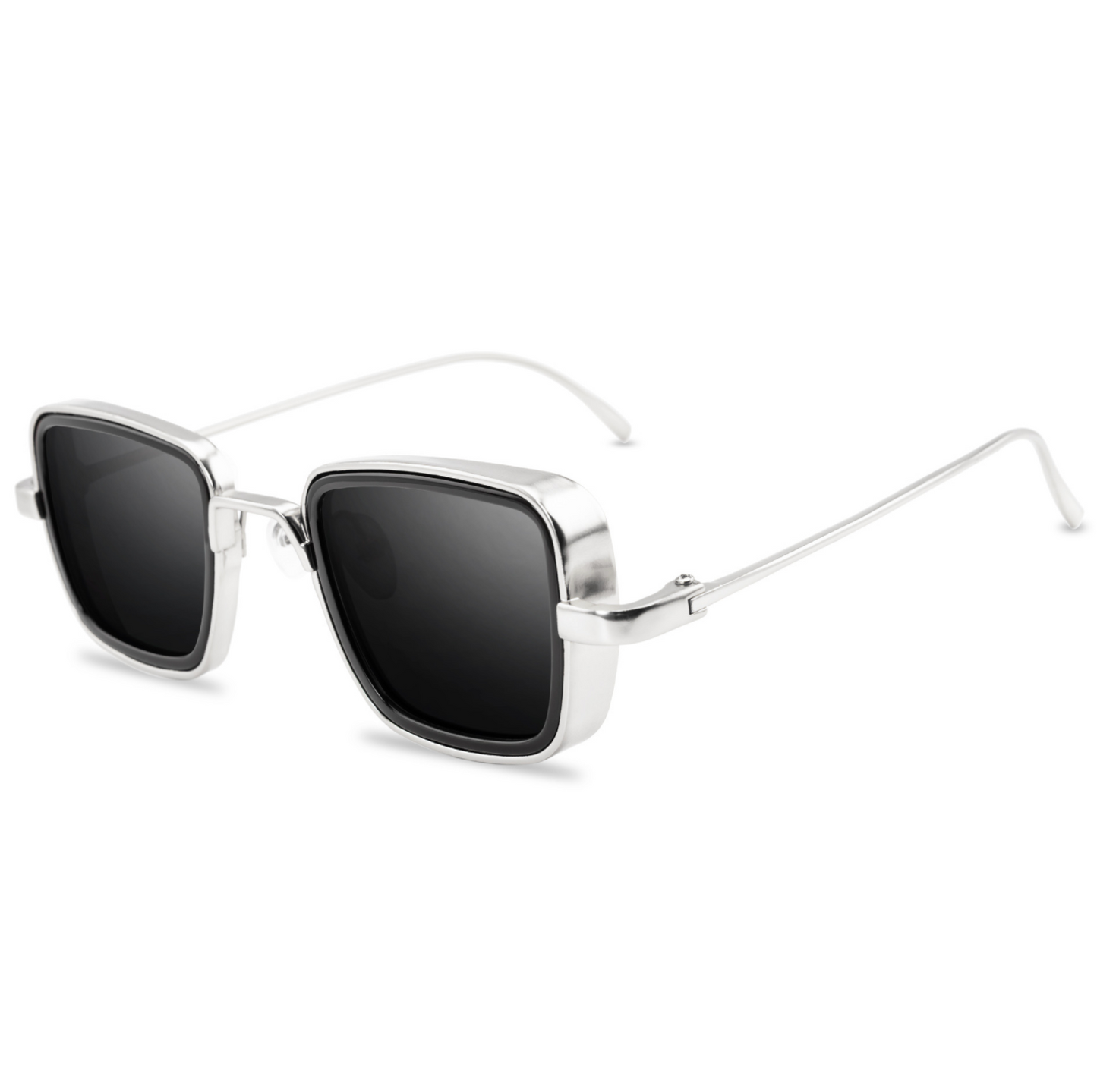 Novak Men's Sunglasses – Unique Square Steampunk Design with UV Protection