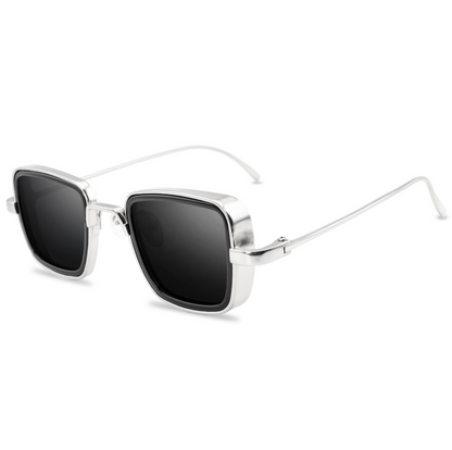 Novak Men's Sunglasses – Unique Square Steampunk Design with UV Protection