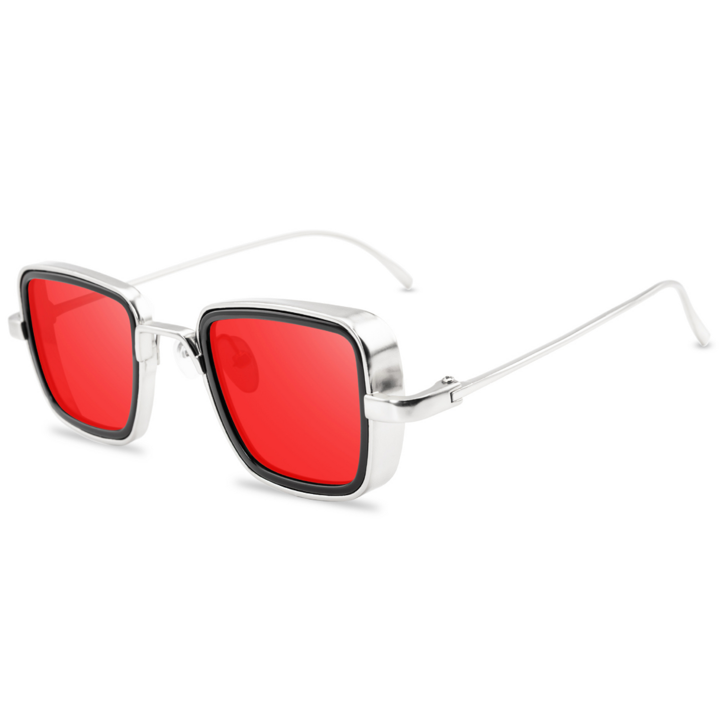 Novak Men's Sunglasses – Unique Square Steampunk Design with UV Protection