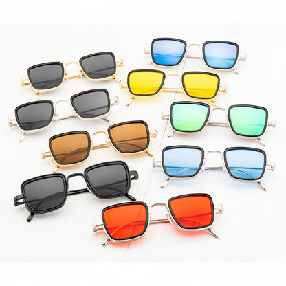 Novak Men's Sunglasses – Unique Square Steampunk Design with UV Protection