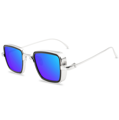 Novak Men's Sunglasses – Unique Square Steampunk Design with UV Protection