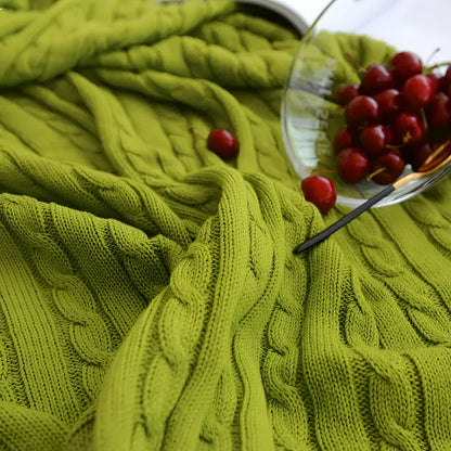 Navis Knitted Cozy Cotton Throw Blanket – Stylish Warmth for Every Room