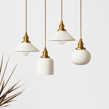 Letten Modern Pendant Light – Elegant White Ceramic Design for Stylish Interiors