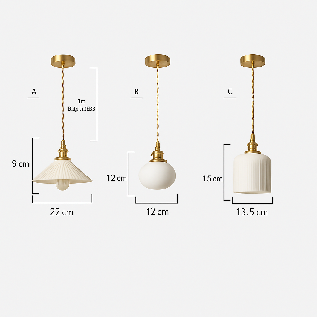 Letten Modern Pendant Light – Elegant White Ceramic Design for Stylish Interiors