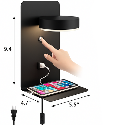 Farlowe LED Wall Light Modern Design – Functional USB Charging & Stylish Illumination
