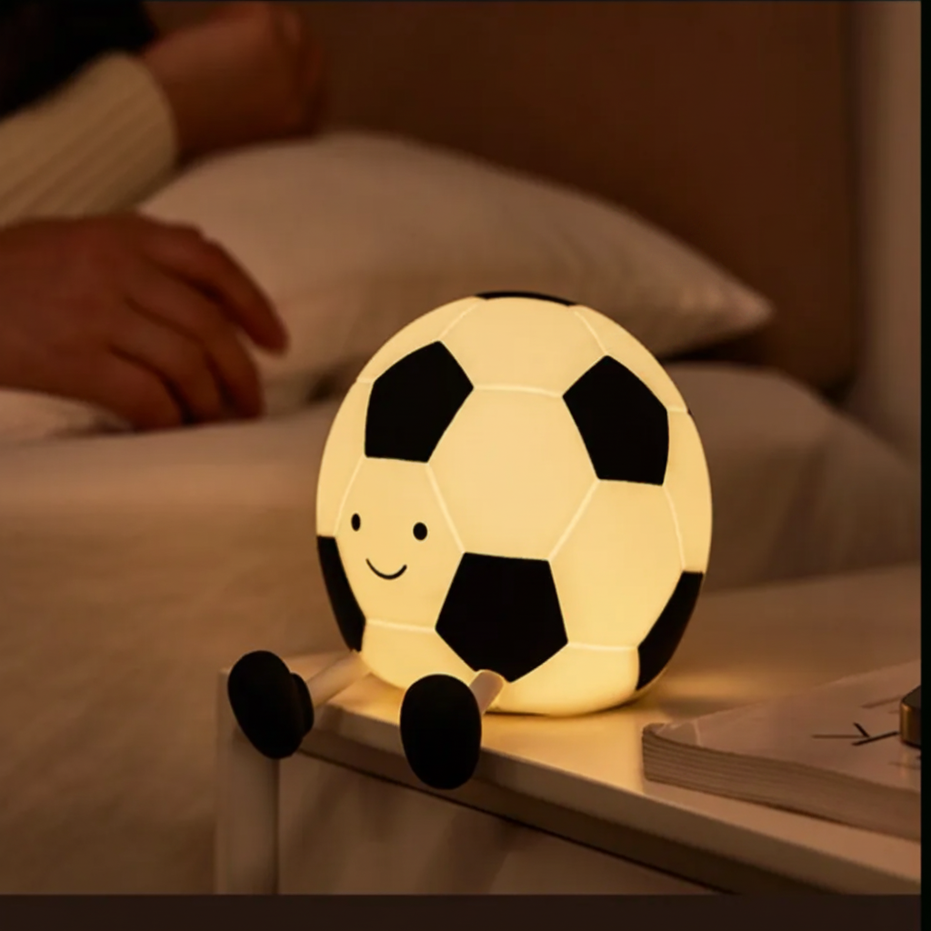 LumoBall Kids' LED Night Light – Playful Football Design with Adjustable Brightness