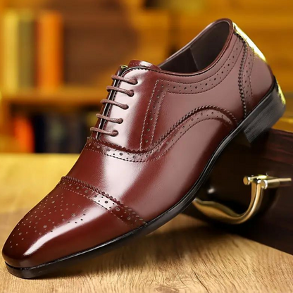 Chris Men's Leather Oxford Shoes – Classic Style with All-Day Comfort