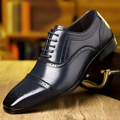 Chris Men's Leather Oxford Shoes – Classic Style with All-Day Comfort
