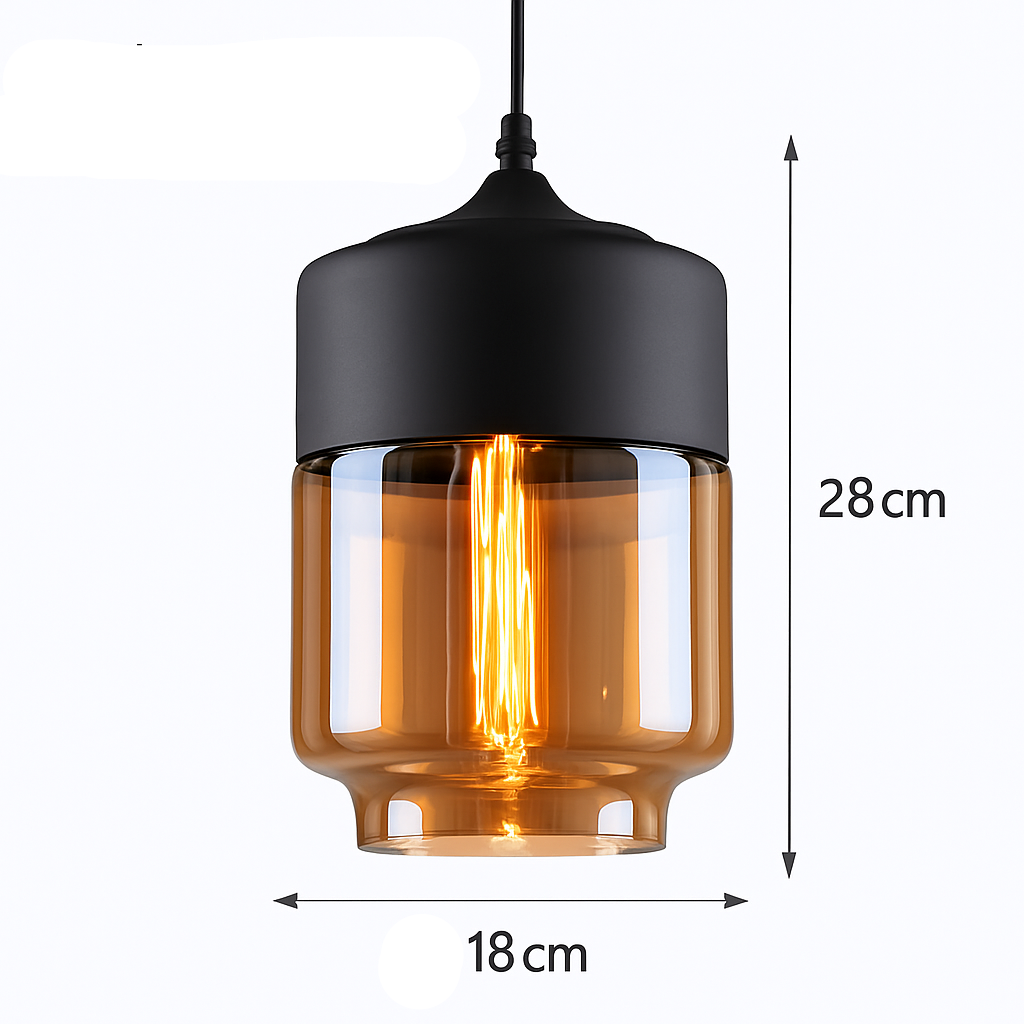Sovel Modern Pendant Light for Dining Spaces – Elegant Glass and Metal Design
