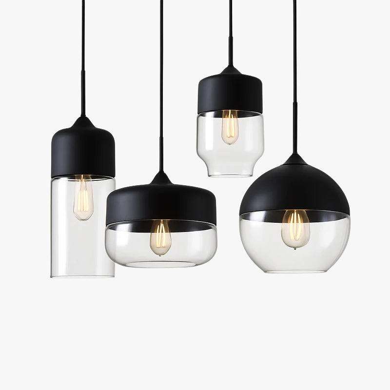 Sovel Modern Pendant Light for Dining Spaces – Elegant Glass and Metal Design