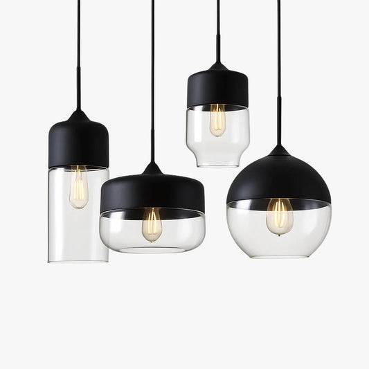 Sovel Modern Pendant Light for Dining Spaces – Elegant Glass and Metal Design