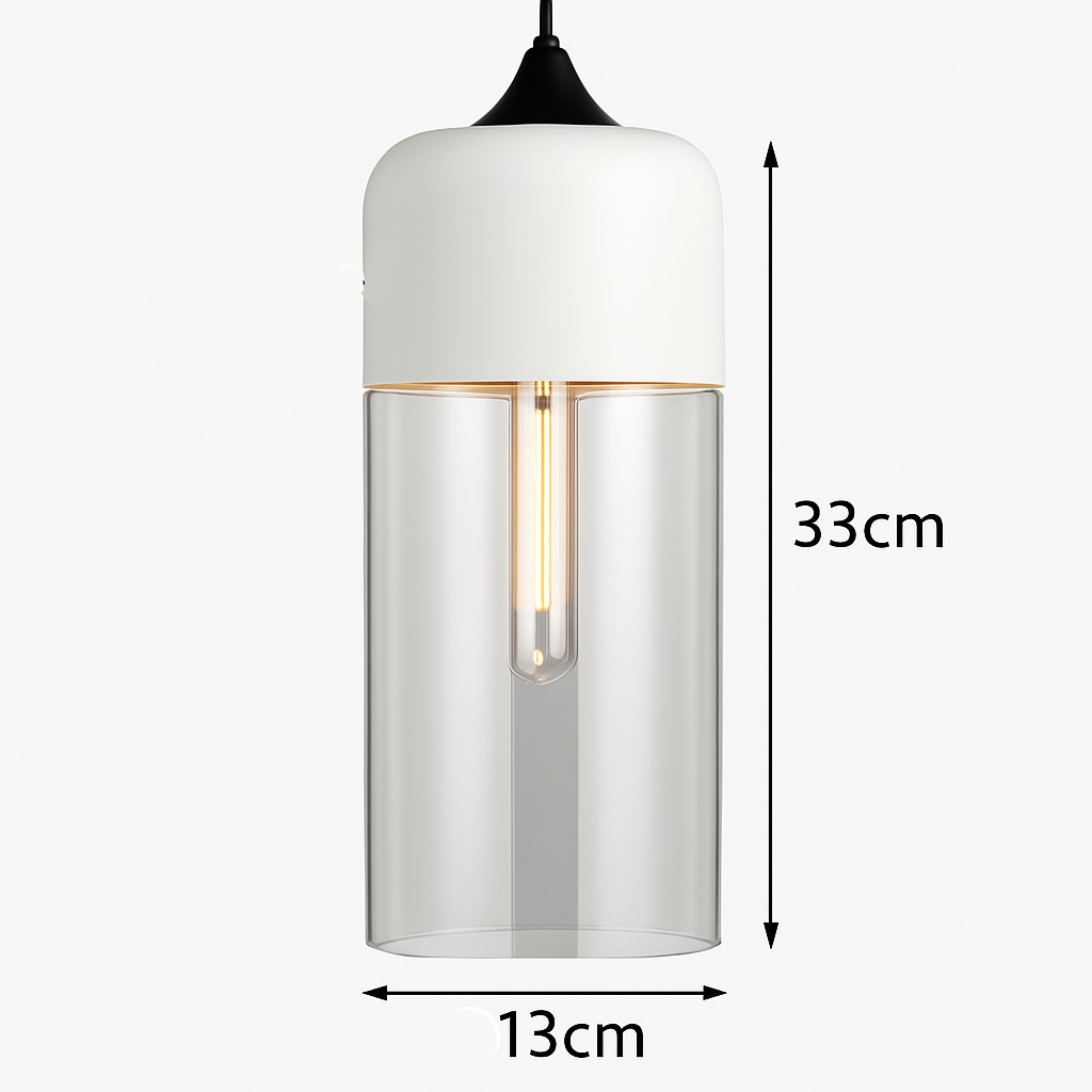 Sovel Modern Pendant Light for Dining Spaces – Elegant Glass and Metal Design