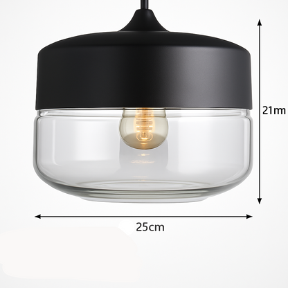 Sovel Modern Pendant Light for Dining Spaces – Elegant Glass and Metal Design