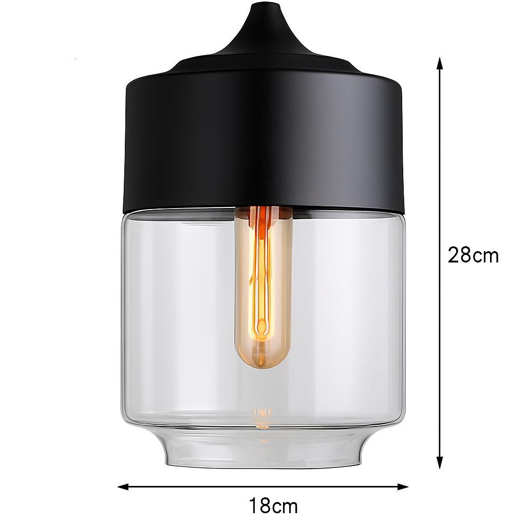 Sovel Modern Pendant Light for Dining Spaces – Elegant Glass and Metal Design
