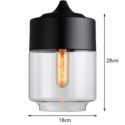 Sovel Modern Pendant Light for Dining Spaces – Elegant Glass and Metal Design