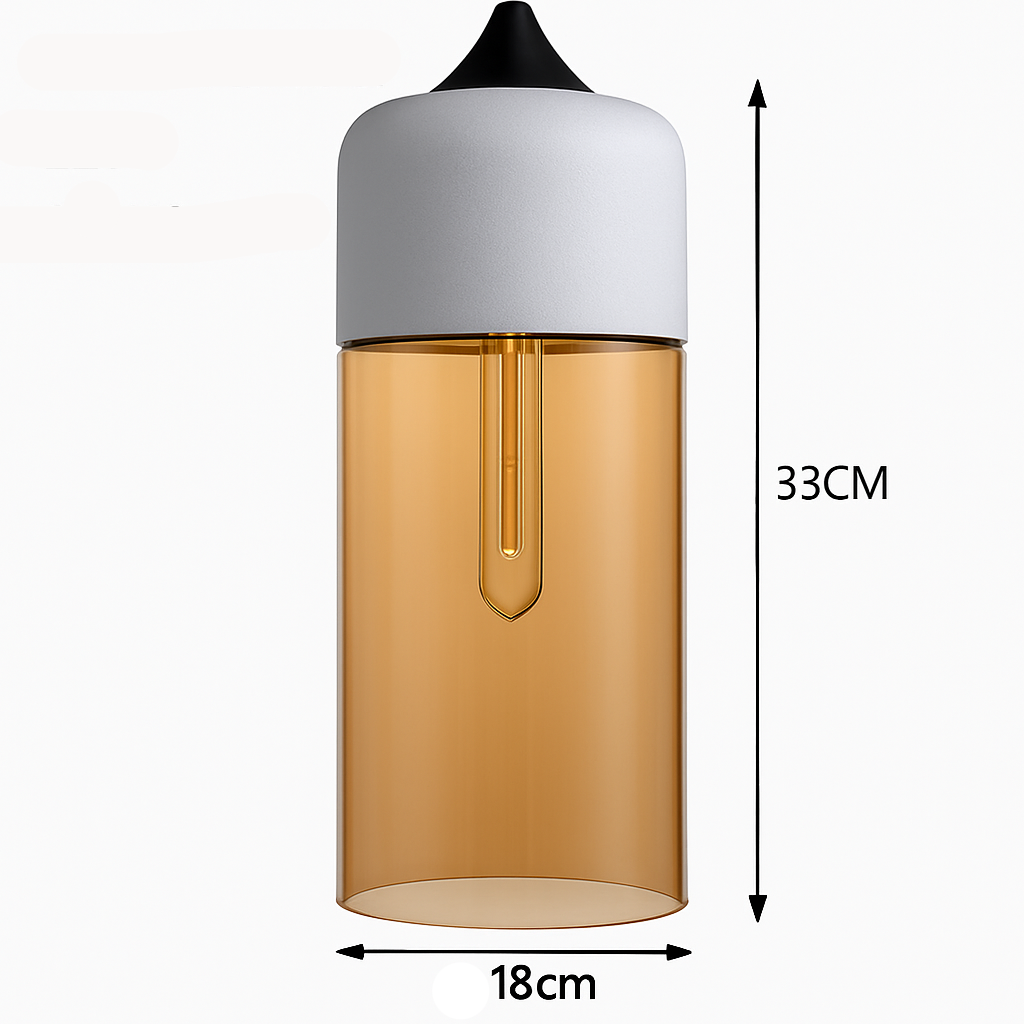 Sovel Modern Pendant Light for Dining Spaces – Elegant Glass and Metal Design