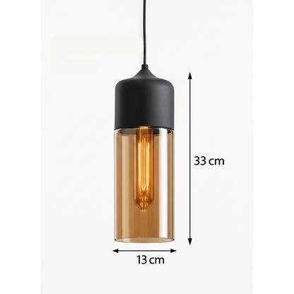 Sovel Modern Pendant Light for Dining Spaces – Elegant Glass and Metal Design