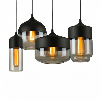 Sovel Modern Pendant Light for Dining Spaces – Elegant Glass and Metal Design