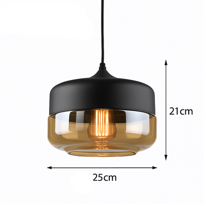 Sovel Modern Pendant Light for Dining Spaces – Elegant Glass and Metal Design