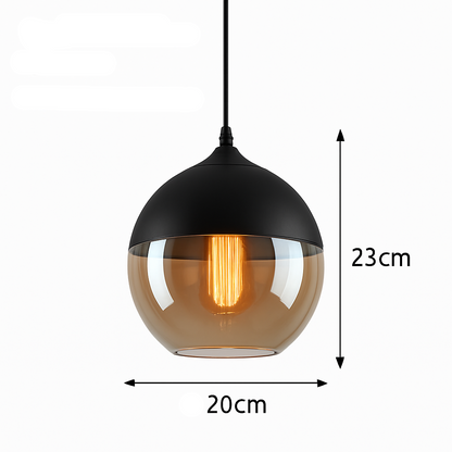Sovel Modern Pendant Light for Dining Spaces – Elegant Glass and Metal Design