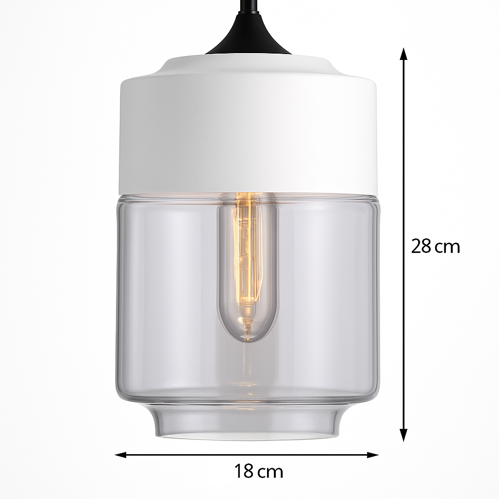 Sovel Modern Pendant Light for Dining Spaces – Elegant Glass and Metal Design