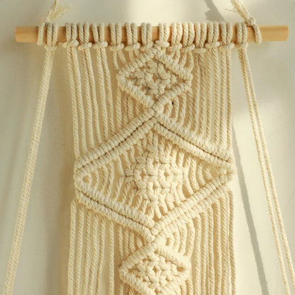 Mara Boho Macrame Wall Shelf – Handcrafted Floating Shelf for Stylish Decor