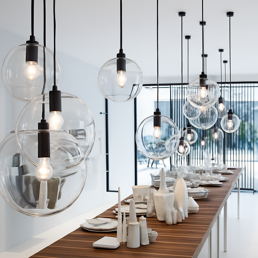 Kina Modern Glass Ball Pendant Light – Elegant Design for Stylish Interiors
