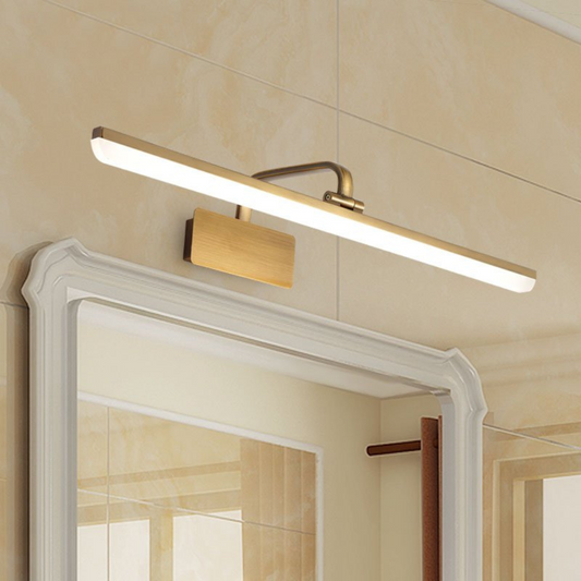 Maverick Modern LED Bathroom Vanity Light – Sleek Satin Gold Fixture for Bright Illumination