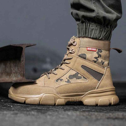 Camo Men's Safety Boots – Steel Toe, Puncture-Resistant for Work