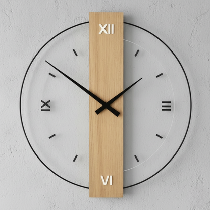 Fern Large Modern Wall Clock – Silent Quartz Design for Tranquil Spaces