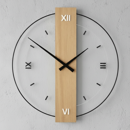 Fern Large Modern Wall Clock – Silent Quartz Design for Tranquil Spaces