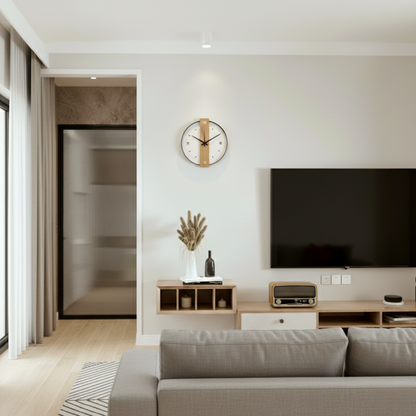 Fern Large Modern Wall Clock – Silent Quartz Design for Tranquil Spaces