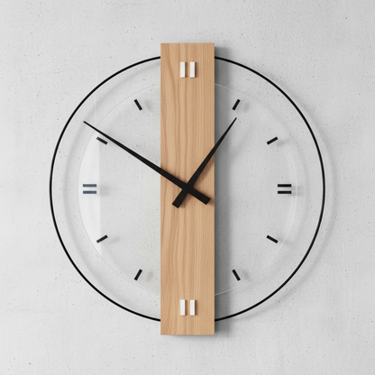 Fern Large Modern Wall Clock – Silent Quartz Design for Tranquil Spaces