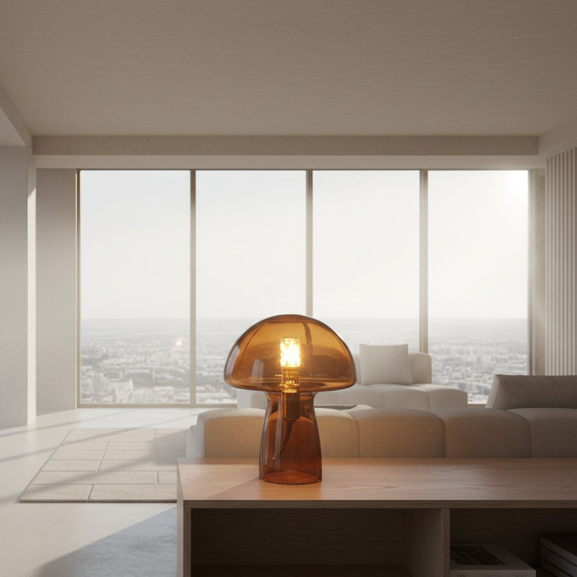 Elyon Modern Art Deco Glass Table Lamp – Stylish Illumination for Any Room