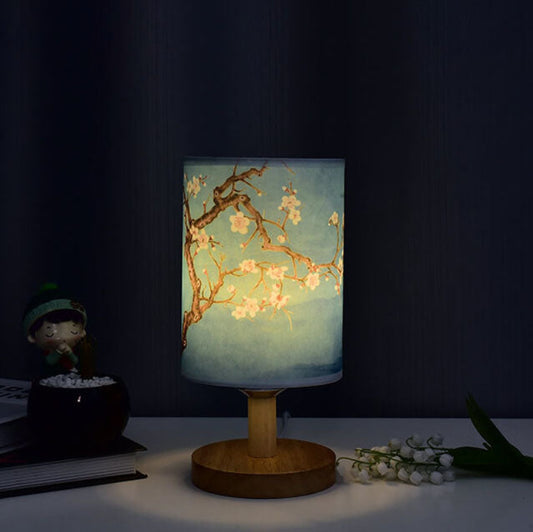 Kaelis Modern Minimalist Table Lamp – Stylish Fabric and Wood Design for Bedside & Living Room